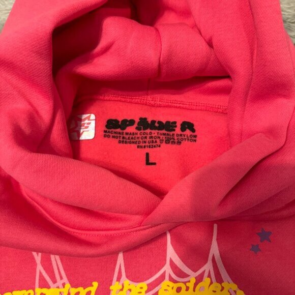 Sp5der P*NK Hoodie Pink Young Thug Size Medium or Large - Picture 2 of 3